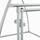 hønsehus 100x105x120 cm galvaniseret stål sølvfarvet