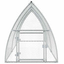 hønsehus 300x105x120 cm galvaniseret stål sølvfarvet