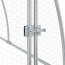 hønsehus 300x105x120 cm galvaniseret stål sølvfarvet