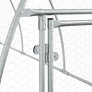 hønsehus 300x105x120 cm galvaniseret stål sølvfarvet