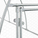 hønsehus 600x105x120 cm galvaniseret stål sølvfarvet