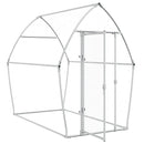 hønsehus 200x105x182 cm galvaniseret stål sølvfarvet