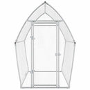 hønsehus 200x105x182 cm galvaniseret stål sølvfarvet