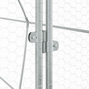 hønsehus 400x105x182 cm galvaniseret stål sølvfarvet
