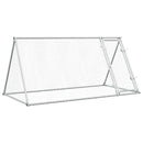 hønsehus 200x105x91 cm galvaniseret stål sølvfarvet