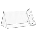 hønsehus 200x105x91 cm galvaniseret stål sølvfarvet