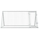 hønsehus 200x105x91 cm galvaniseret stål sølvfarvet