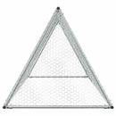 hønsehus 200x105x91 cm galvaniseret stål sølvfarvet