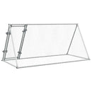 hønsehus 200x105x91 cm galvaniseret stål sølvfarvet