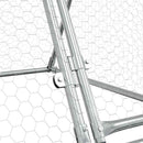 hønsehus 200x105x91 cm galvaniseret stål sølvfarvet