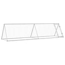 hønsehus 400x105x91 cm galvaniseret stål sølvfarvet