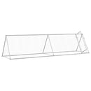 hønsehus 400x105x91 cm galvaniseret stål sølvfarvet