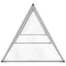 hønsehus 400x105x91 cm galvaniseret stål sølvfarvet