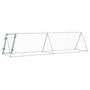 hønsehus 400x105x91 cm galvaniseret stål sølvfarvet