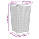 plantekurve 2 stk. 32,5x32,5x57 cm PP sort