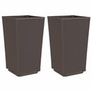 plantekurve 2 stk. 32,5x32,5x57 cm PP brun