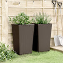 plantekurve 2 stk. 32,5x32,5x57 cm PP brun
