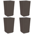 plantekurve 4 stk. 32,5x32,5x57 cm PP brun