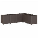 plantekasse 160x120x53 cm PP brun