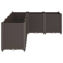 plantekasse 160x120x53 cm PP brun