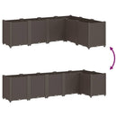 plantekasse 160x120x53 cm PP brun
