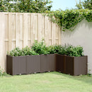 plantekasse 160x120x53 cm PP brun