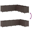 plantekasse 160x160x53 cm PP brun
