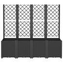 plantekasse med espalier 160x40x140 cm PP sort