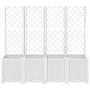 plantekasse med espalier 160x40x140 cm PP hvid