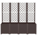 plantekasse med espalier 160x40x140 cm PP brun