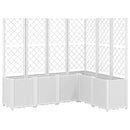 plantekasse med espalier 120x120x140 cm PP hvid