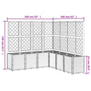 plantekasse med espalier 160x160x140 cm PP brun