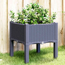 plantekasse med ben 40x40x42 cm PP blågrå