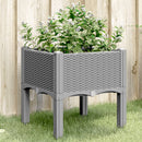 plantekasse med ben 40x40x42 cm PP lysegrå