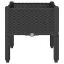 plantekasse med ben 40x40x42 cm PP sort