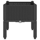 plantekasse med ben 40x40x42 cm PP sort