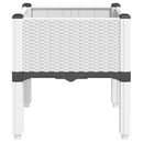 plantekasse med ben 40x40x42 cm PP hvid