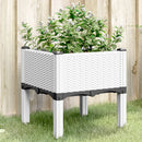 plantekasse med ben 40x40x42 cm PP hvid