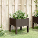 plantekasse med ben 40x40x42 cm PP brun