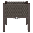 plantekasse med ben 40x40x42 cm PP brun