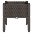 plantekasse med ben 40x40x42 cm PP brun