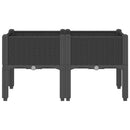 plantekasse med ben 80x40x42 cm PP sort