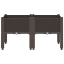 plantekasse med ben 80x40x42 cm PP brun