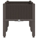plantekasse med ben 80x40x42 cm PP brun