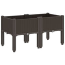 plantekasse med ben 80x40x42 cm PP brun