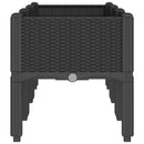 plantekasse med ben 120x40x42 cm PP sort