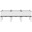 plantekasse med ben 120x40x42 cm PP hvid