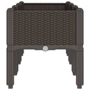 plantekasse med ben 120x40x42 cm PP brun