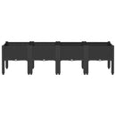 plantekasse med ben 160x40x42 cm PP sort