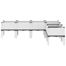 plantekasse med ben 160x120x42 cm PP hvid